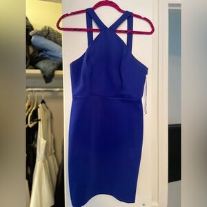 Aiden mattox blue cut out back size 4